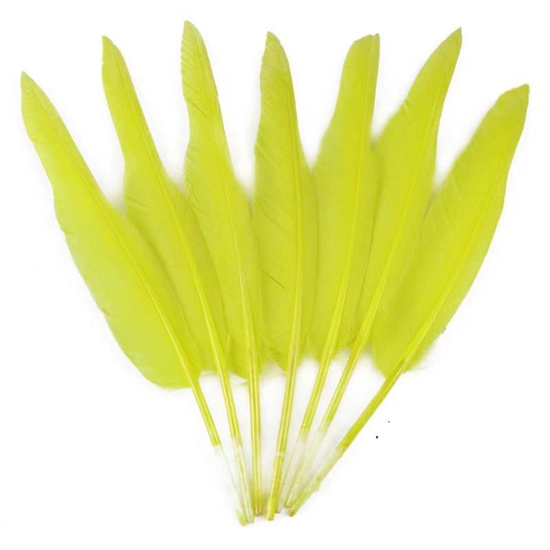 Bulk Long Colorful Goose Wing Feathers Pen Ballpoint Pen Metal Pretty Party Wedding Gift Craft Special Events