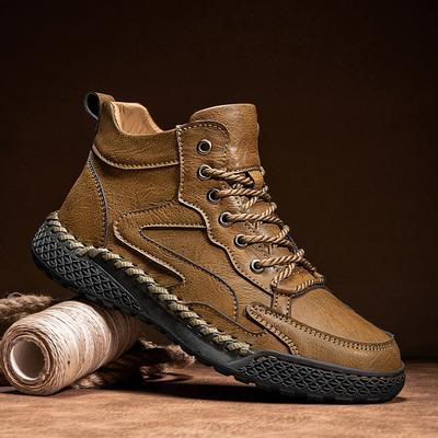 Men's Boots  Autumn and Winter Edition High Top Lace Up Men's Shoes Men's Casual Short Boots