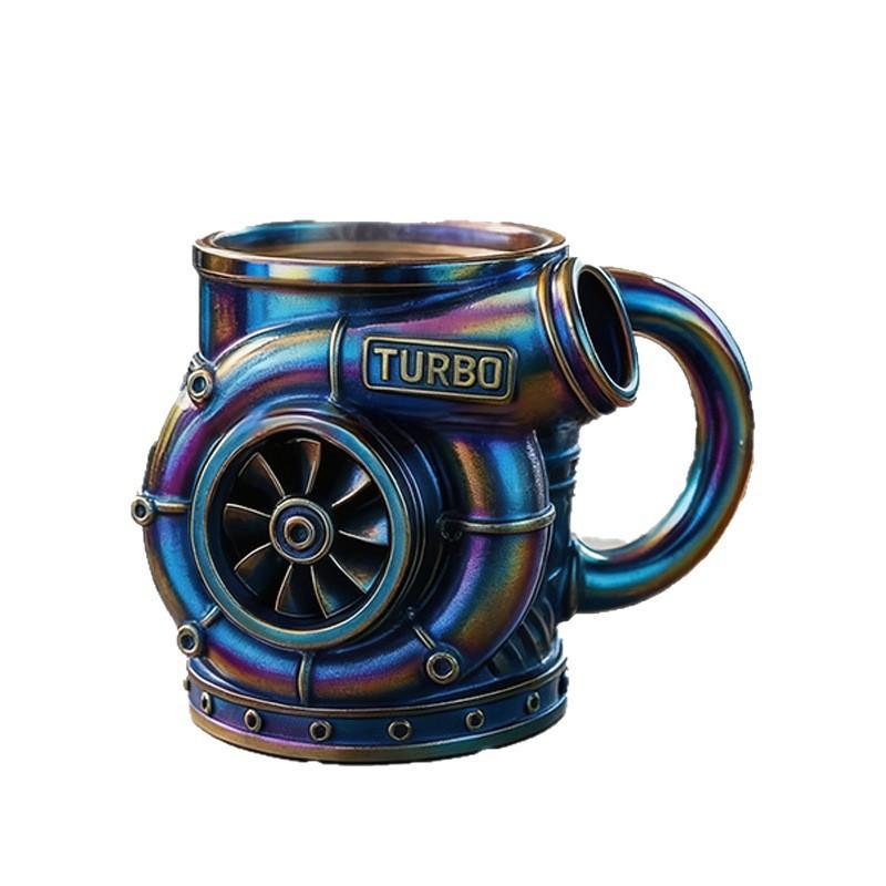 Turbine Charger Shaped Resin Mug Decorative Desk Ornament Car Enthusiasts Office Gift Home Decor