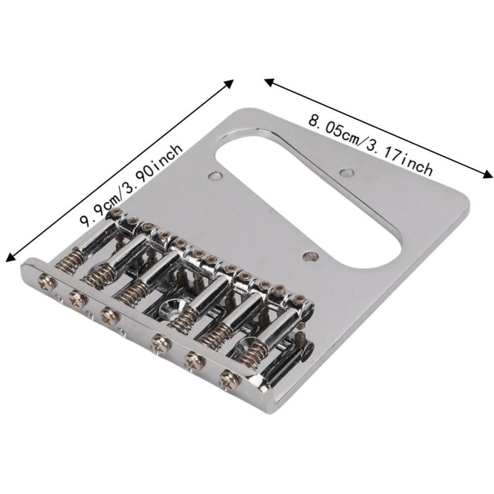 6 Saddle Electric Guitar Bridge L Shape Design Saddle Bridge Hardtail Bridge For Electric Guitar