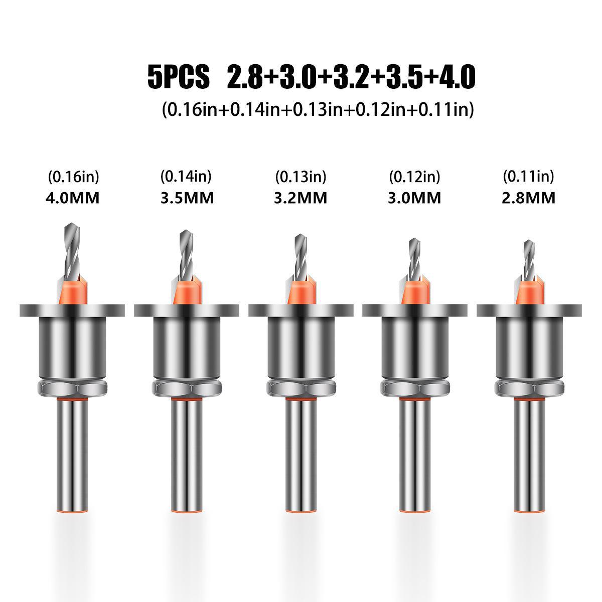 

Ступенчатое сверло по дереву с конической головкой из сплава с ограничительным зенкером и установкой шурупов