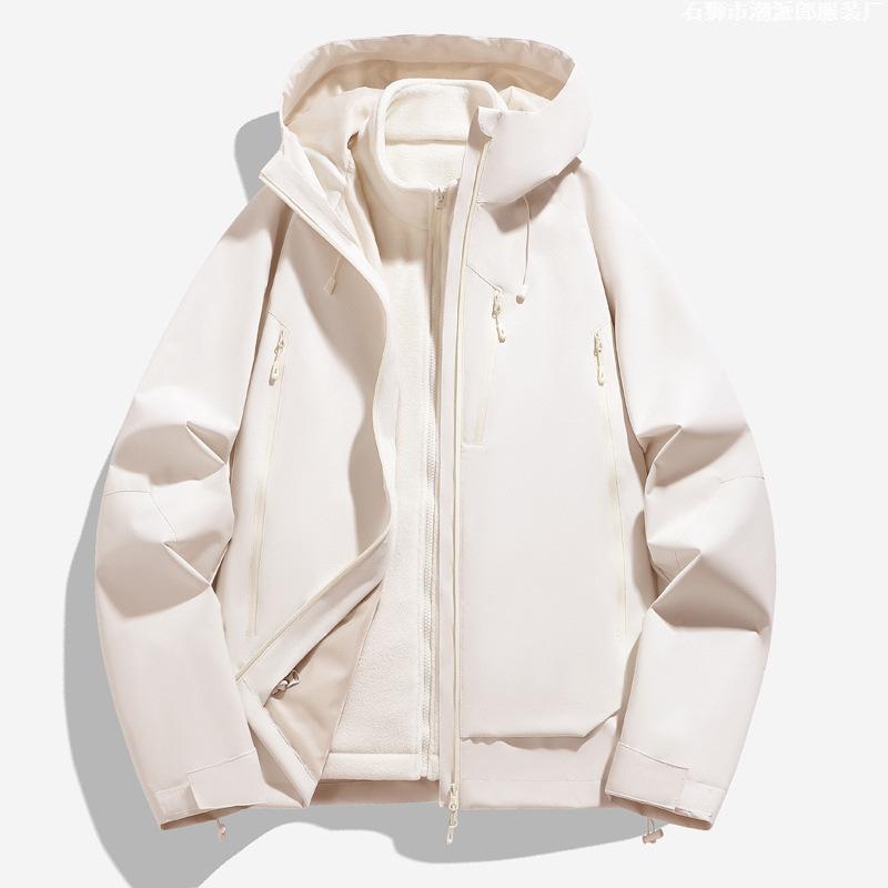Hooded Jacket Three-in-one Men's Spring and Autumn Tide Brand Jacket Outdoor Windproof Mountaineering Suit Men