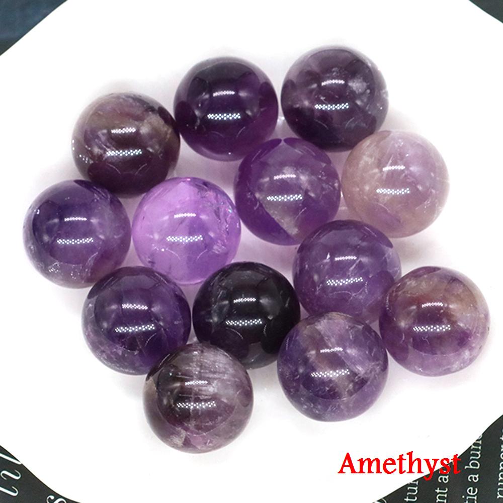 Margele Rotunde Mici din Cristal de Piatră Naturală de 16 mm, Vindecare Reiki, Cuarț, Ametist, Agat, Specimen Mineral, Glob, Chakra, Vânzare cu Ridicata