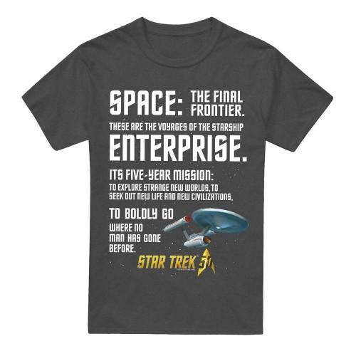 Star Trek Unisex Adult Intro T-Shirt