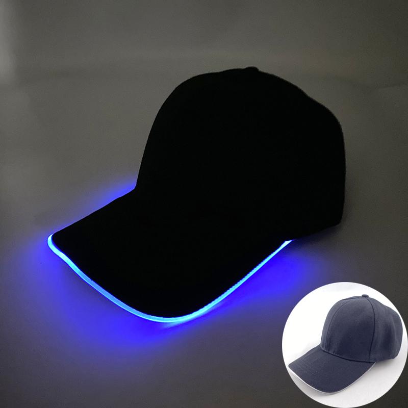 Fashion Glowing Baseball Cap LED Light Up Hiphop Hat Bar Club Props Fluorescent Hat Men Women DJ Dance Supplies Costume