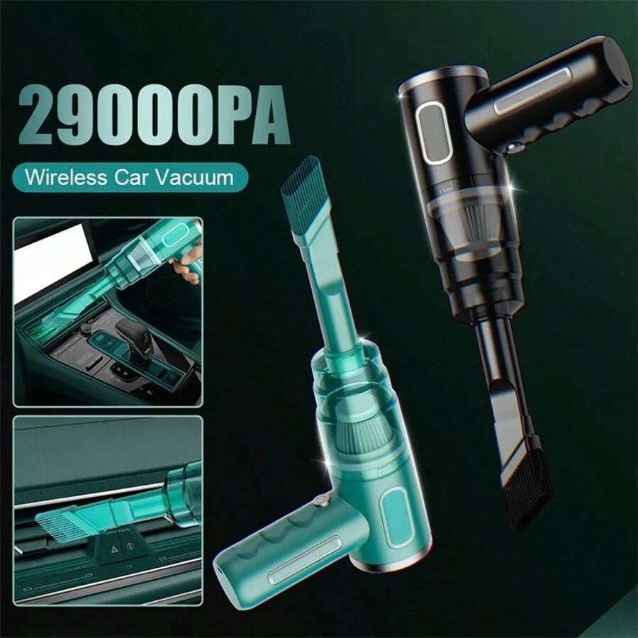 Small Handheld Vacuum Cleaner, Portable Wireless Vacuum Cleaner, Mini Handheld Vacuum Cleaner With Brush Head, Long Suction Nozzle, Dual Filters,