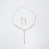 Funkelndes Strass- & Zirkon-Braut-Halsketten- und Ohrring-Set - Elegante Hochzeitsaccessoires