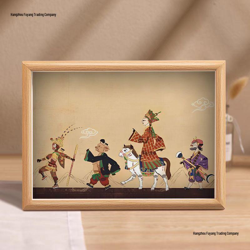 Journey To the West Shadow Puppetry Cultural Ornament - Photo Frame Decoration for Home or Bedroom