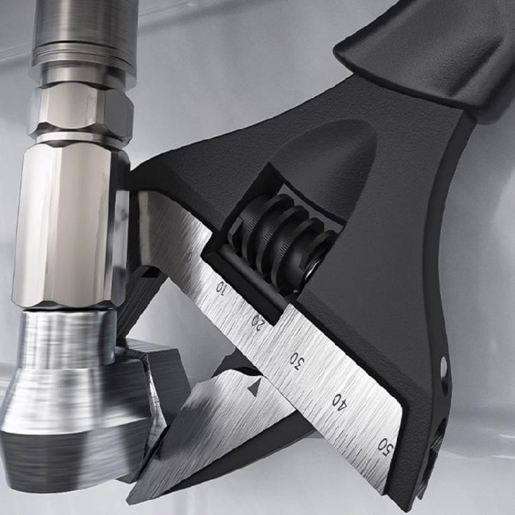 Wide Mouth Adjustable Wrench Wide Jaw, Comfortable Handle for Plumbing Projects