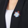 Handgefertigte glasierte Achat-Blumenbrosche Retro Promi-Temperament High-End Anstecknadel Cardigan-Accessoires