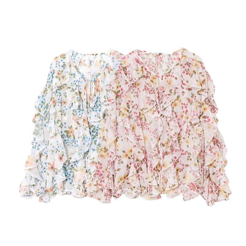 Kaslead New Arrival Women's Fashion Style Stylish Simple and Versatile Casual Laminated Decoration Long Sleeves Shirt