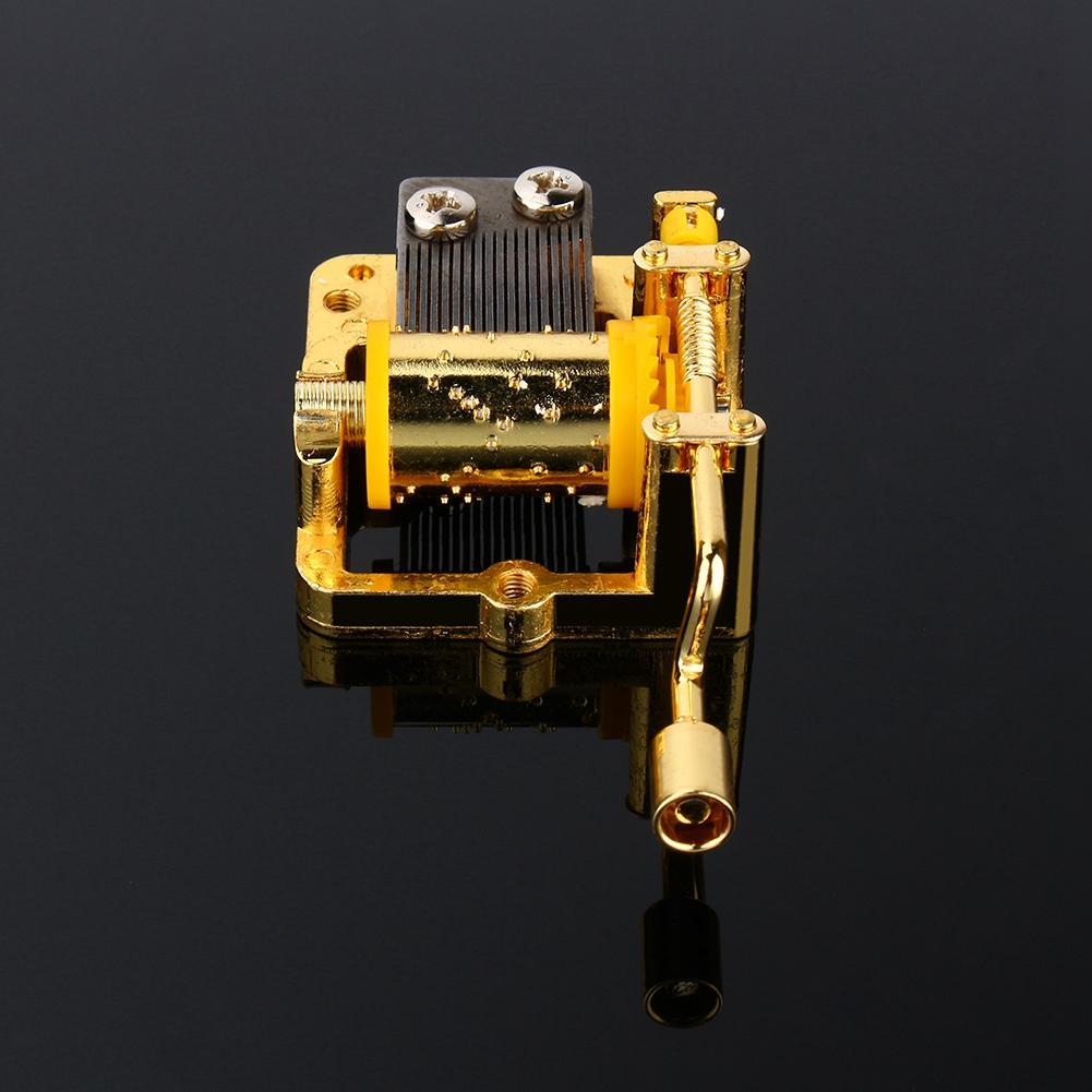 Cool 18 Notes DIY Mechanical Musical Box Golden Music Movement