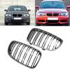 1 Pair Front Kidney Grille for   2019 51137166439 Gloss- Black Double-Line Left Right Front Grills Frame Trim