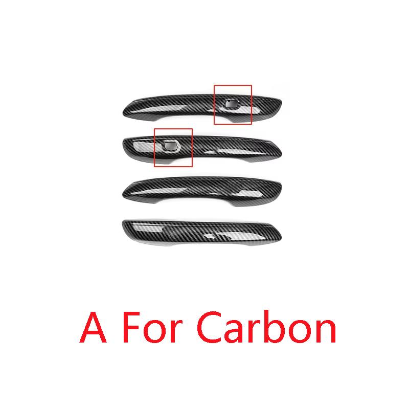 For Genesis GV70/G80/GV80 Carbon Fiber Exterior Door Handle Decoration Cover Trim Exterior Accessories LHD