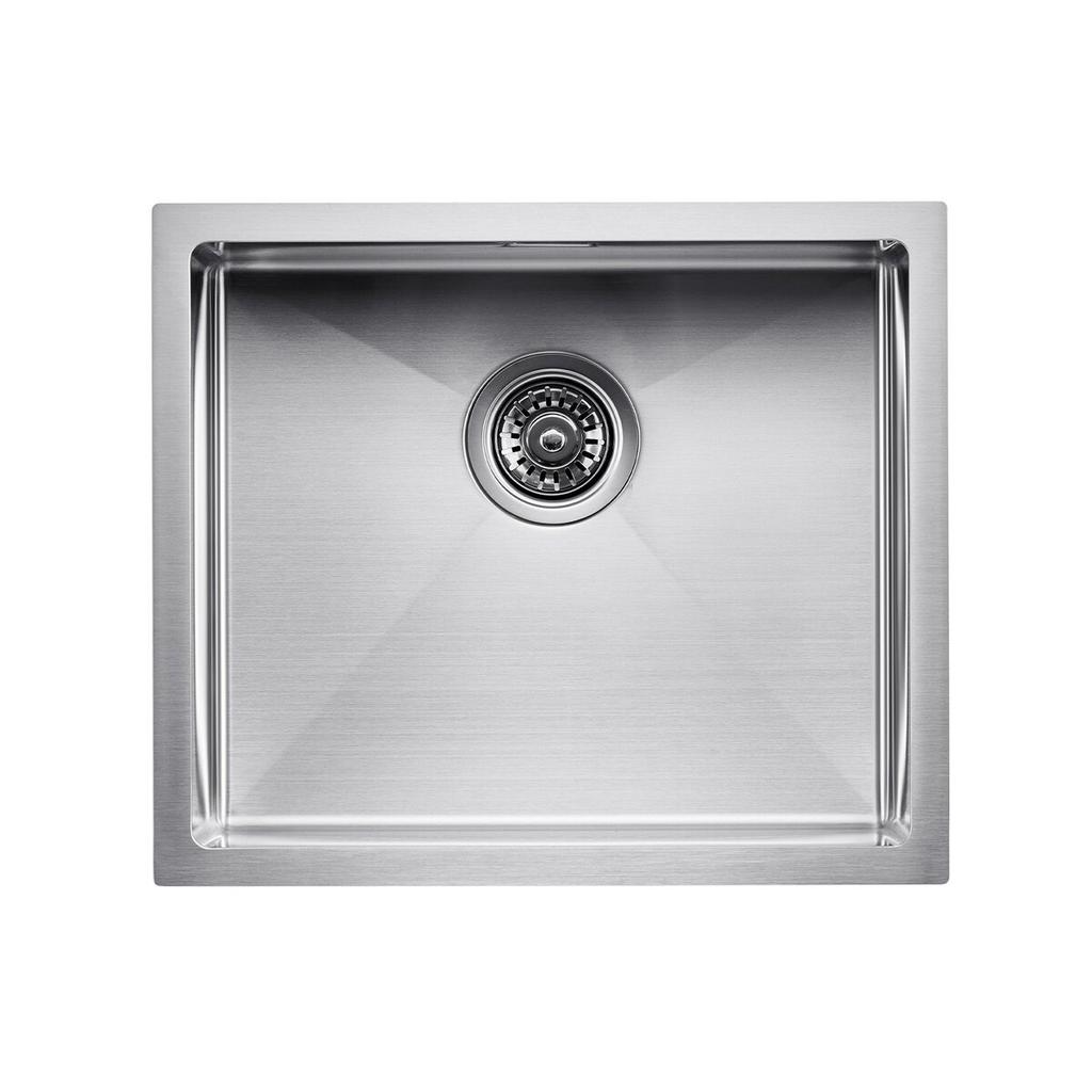 50cm Kitchen Sink Undermount Single Bowl Drop-In Basin Stainless Steel Bar