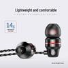 Type-C Red & Blue Circle In-Ear Metal Earphones with Mic & Volume Control, 3.5mm Universal Fit