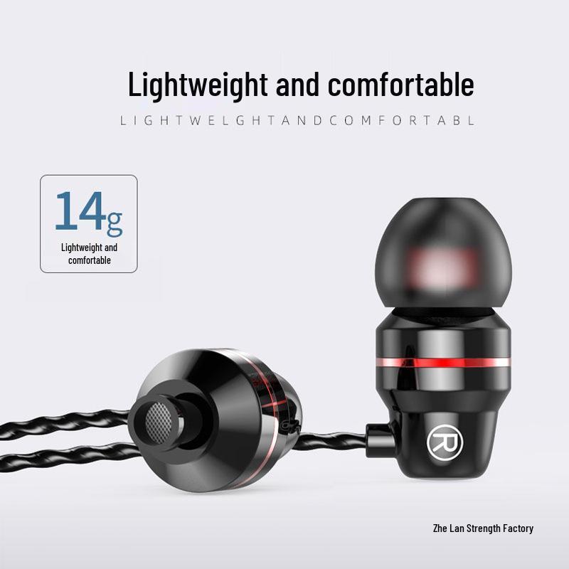 Type-C Red & Blue Circle In-Ear Metal Earphones with Mic & Volume Control, 3.5mm Universal Fit
