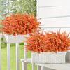 Fall Artificial Flowers Realistic Fake Violets Faux Plants Rustic Long-lasting Faux Flowers for Outdoor Indoor Decoration Vase Front Porch