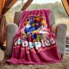 Popples Flannel Blanket Soft Warm All-Season Throw, Design for Camping, Car Travel, Hiking Sofa, Bed, Office Perfect Gift for Parties