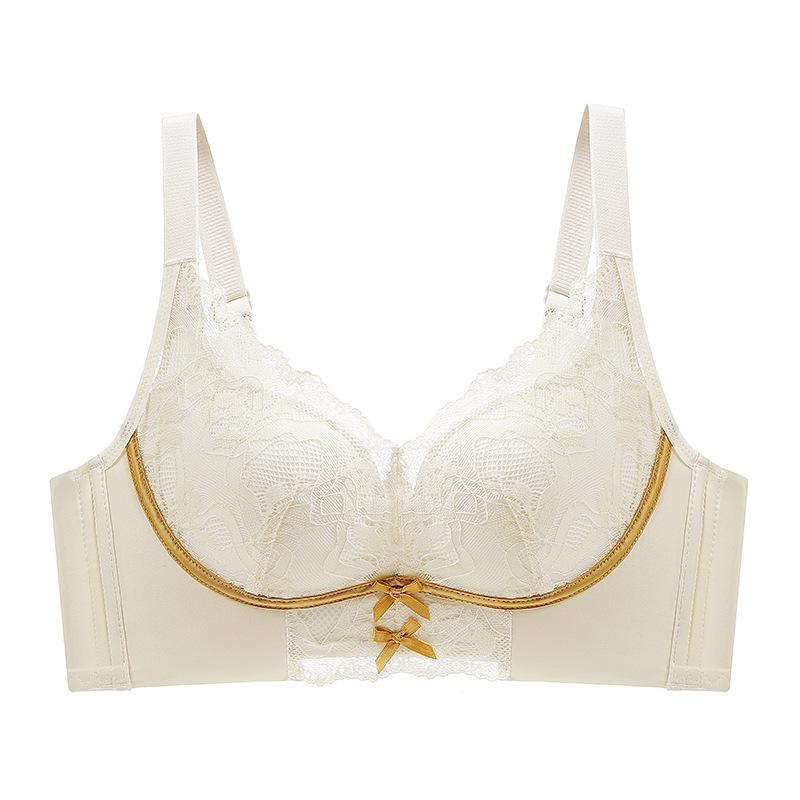 New Splicing Collision Underwear Women Gathered Bra Without Steel Ring To Collect Breasts Bra