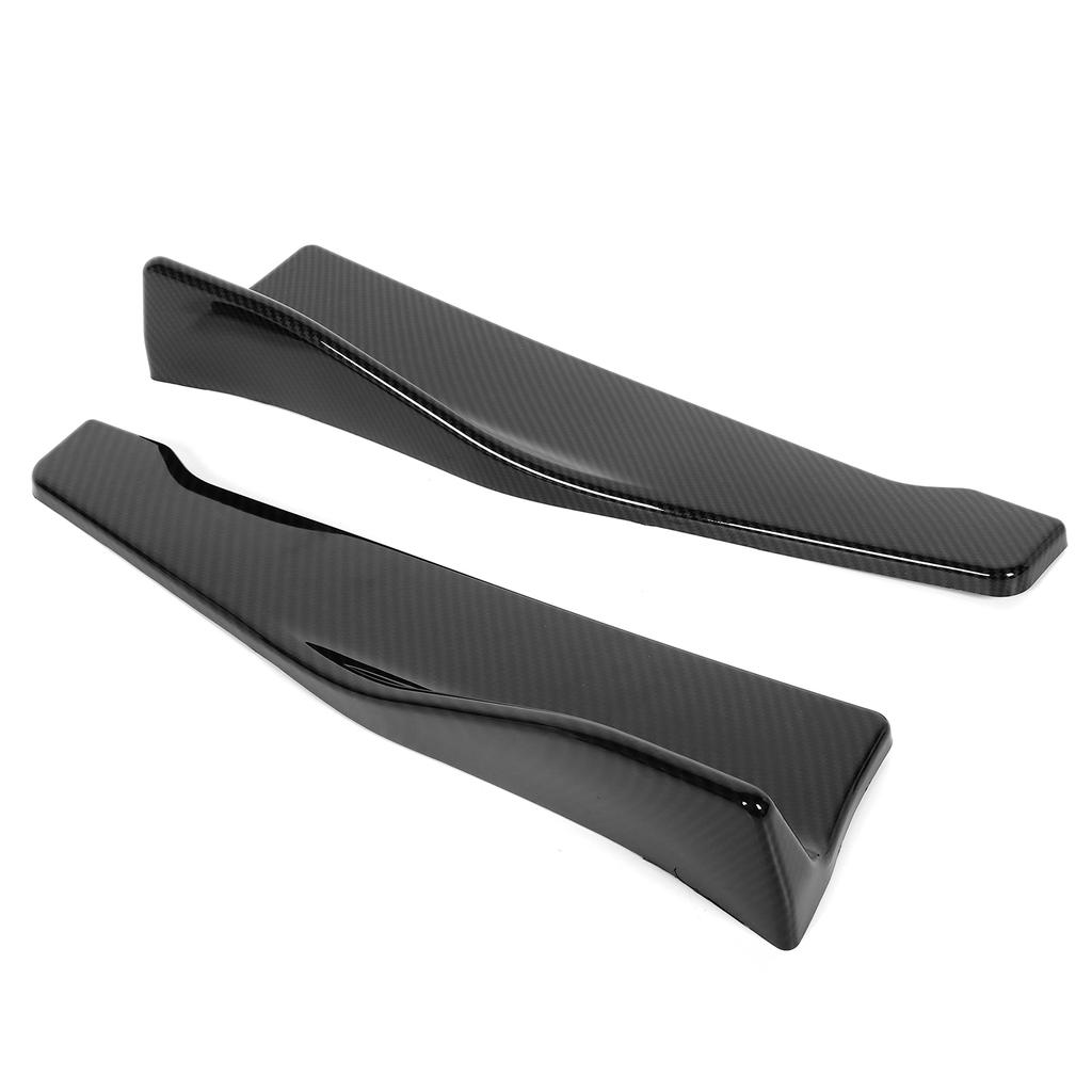 2Pcs Universal Side Skirt Rocker Splitters Lip Winglet Wing Carbon Fiber Style 18.9in Car Body Kit