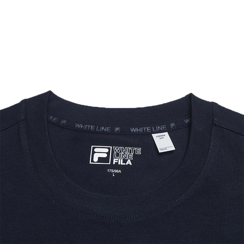 FILA Original Classic Versatile Comfortable Casual T-Shirt Men tops Legendary-Blue F61M629102FNV