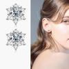 S925 Silver Moissanite Snowflake Earrings For Women, Fashionable And Classic 6-claw Design As A Valentine's Day Gift For Friends