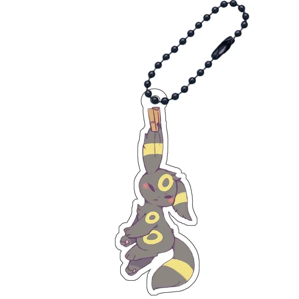 

Anime Figure Pokemon Eeveelution Leafeon Eevee Jolteon Glaceon Sylveon Espeon Umbreon Flareon Acrylic Keychain Bag Pendant 5cm 1pcs