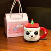 Birthday Gift Puppy Cup Mug with Lid Ceramic Cup Souvenir Office Water Cup Household Drinking Water Cup