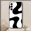 Abstract Wavy Line Art Design   Phone Case Black Silicone Soft For Samsung Galaxy A73,A72,A71,A70,A53,A52,A51