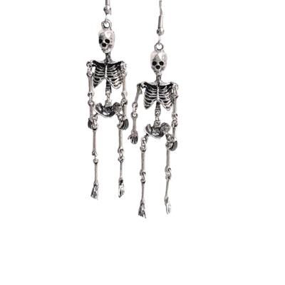 1 Pair Halloween Vintage Skeleton Skull Dangle Earrings for Women Jewelry Party Gifts Aretes De Mujer Modernos