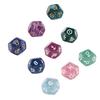 ABUO-9Pcs Pearl 12-Sided Astrology Zodiac Signs Dice For Constellation Divination Creative Multi Sided Dice Type A
