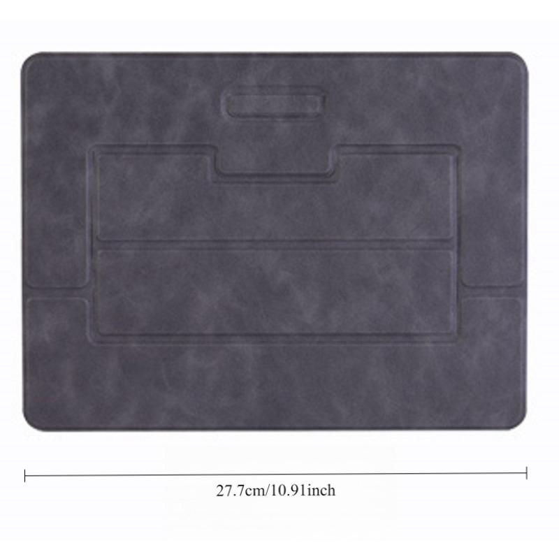 Leather Foldable Desktop Stand Suitable For Mobile Phone Tablet Laptop Support серый