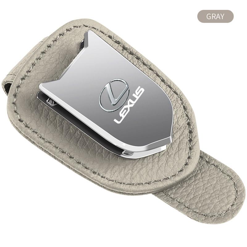 

Car Eyeglass Storage Clip Sun Visor Sunglasses Holder For Lexus F-SPORT ES RX NX LS UX LM LX GX LC RZ IS CT GS RC HS SC TX L сірий колір