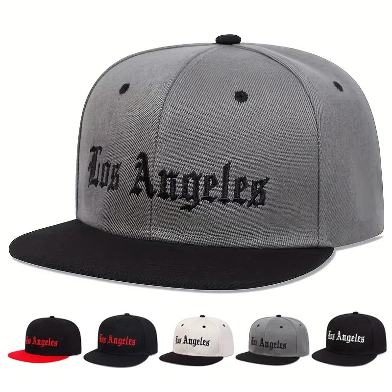 Women Los Angeles Embroidery Hip-Hop Hats Spring And Autumn Outdoor Use Adjustable Sportss Casual Baseball Caps Sunscreen Hat For Men And