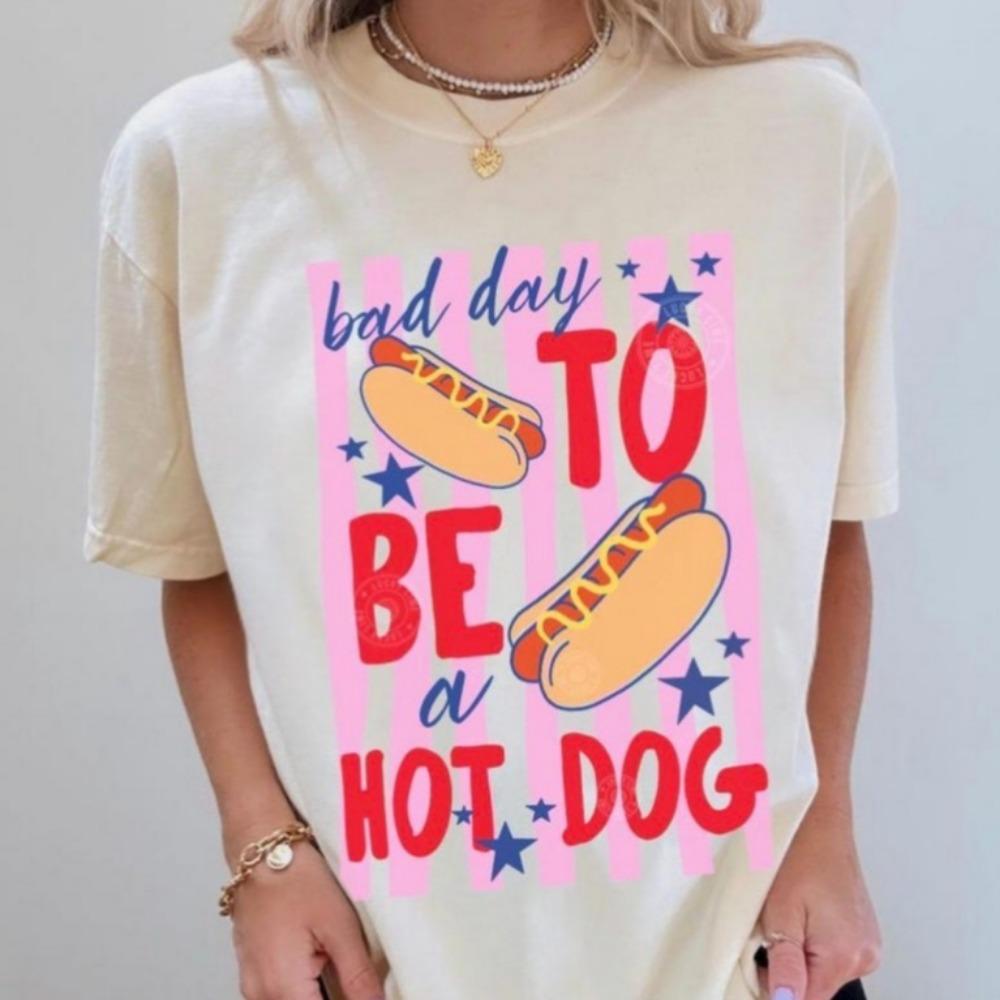 Bad Day To Be A Hot Dog Shirt Hot Dog Shirt Summer Tee Bad Day To Be A Hotdog Funny 4th Of July Clothes