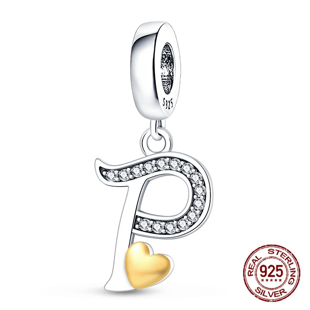 Lettera A-Z in Rame Ciondolo Alfabeto Perline Nome Adatte ai Braccialetti Originali Ciondoli per Donne Fai da Te Pendente Creazione Gioielli