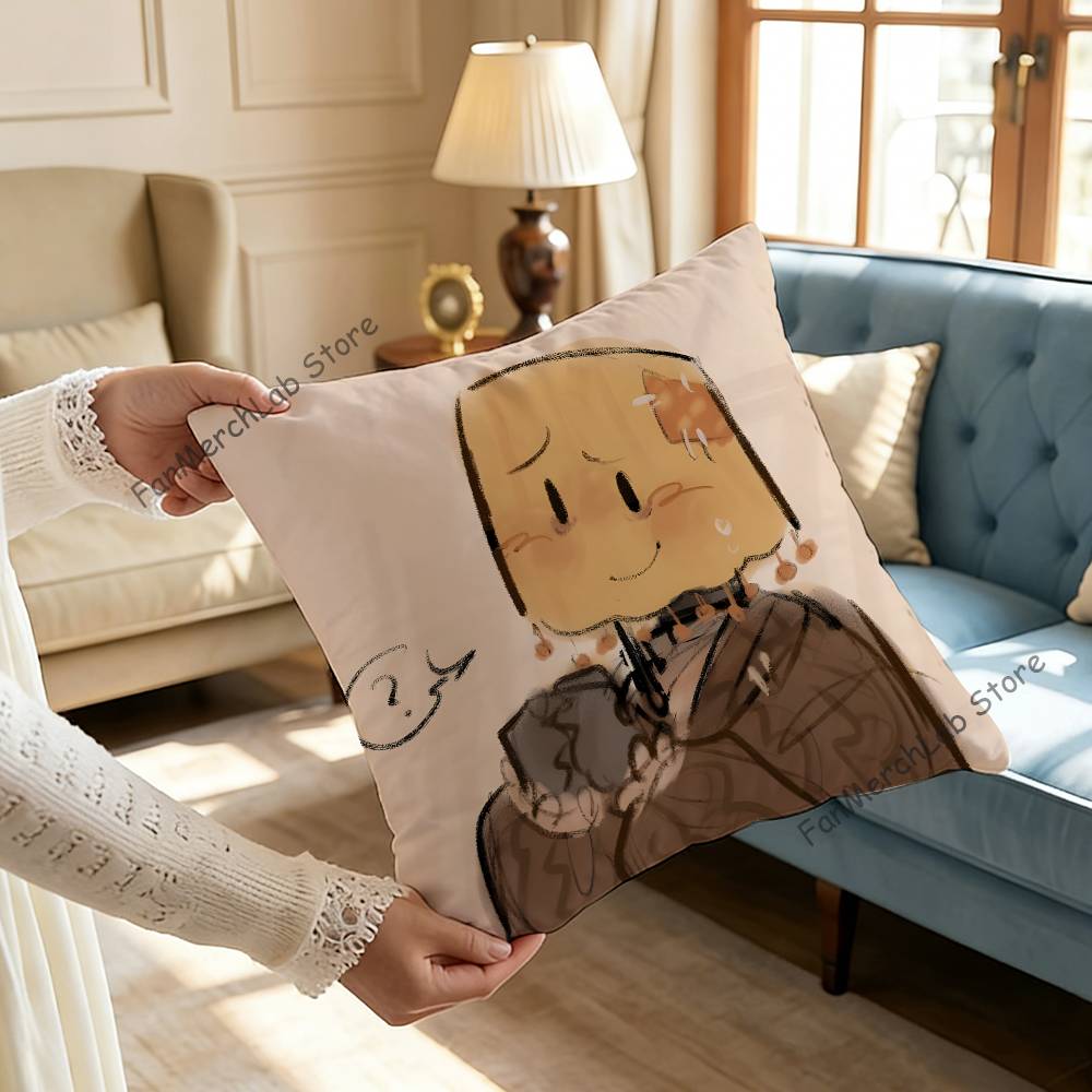 RRegretevatorS LLampertS Pillow Covers Cartoon Sofa Decorative Home Doublesided Printing Short Plush Cute Cushion Cover