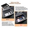 Center Console Organizer 2PCS For 2025 Hyundai Santa Fe Lower Cup Holder Armrest Storage Box Center Console Tray ABS Accessories