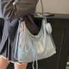 Trend Spice Girl Style Casual Simple Shoulder Tote Bag Versatile Fashion Commuter Large Capacity Shoulder Crossbody Bag