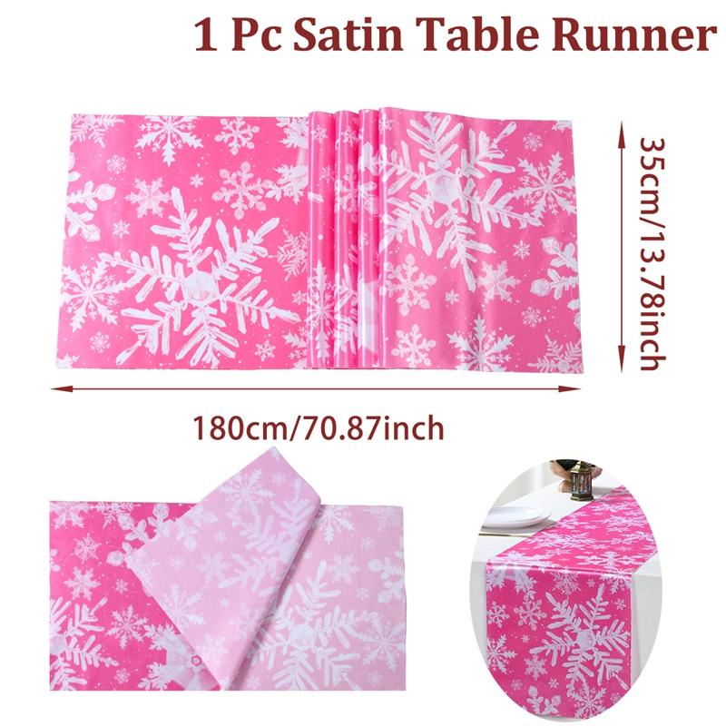 Christmas Table Runners Merry Christmas Decoration for Home 2024 Xmas Party Decor Ornaments Navidad Natal New Year Gifts 2025