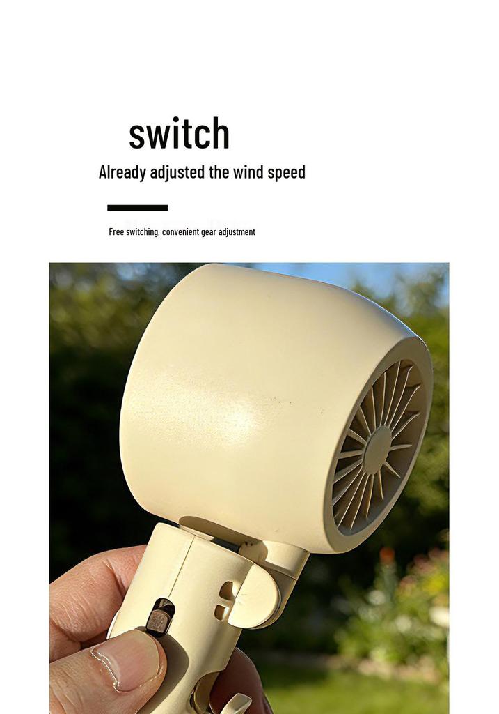 Portable Handheld Mini Fan: USB Rechargeable, Foldable, High-Speed Turbine for Office and Outdoor Use