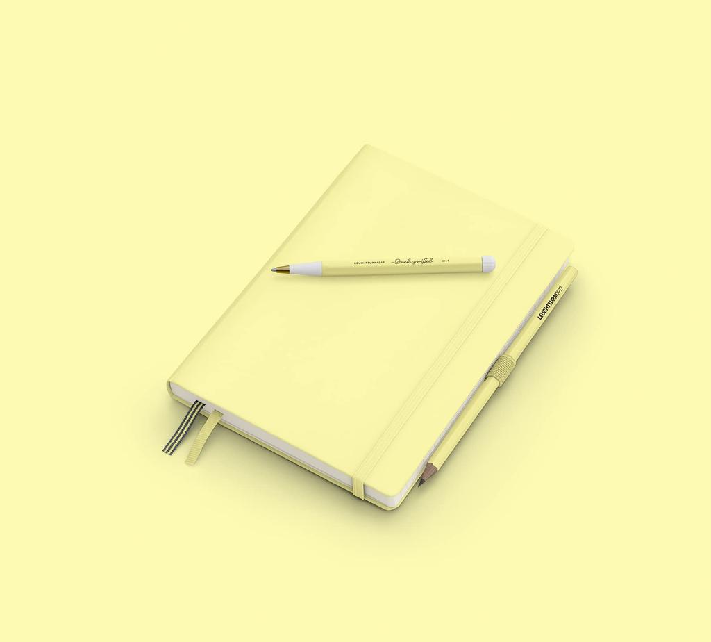 Leuchtturm Horizontal Officially Imported Notebook, A5, Ruled, Vanilla, 365486,