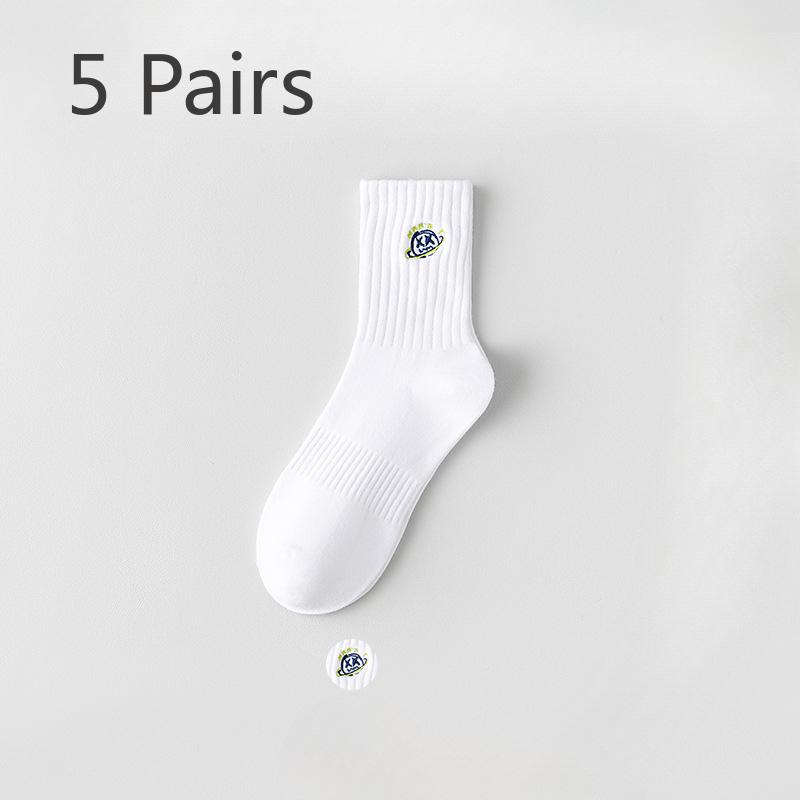 

5 пар мужских летних тонких спортивных носков из чистого хлопка с вышивкой 5 Pairs