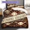 Custom Name,Vintage Sports Pattern Series Pattern Bedding Home Decoration Birthday Gift ( 1 duvet cover + 2 pillowcase, without core),fan merchandise.
