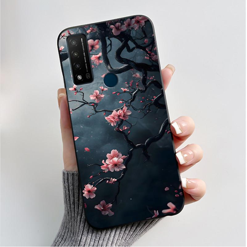 

Case For TCL 20 R 5G T767H 20R 5G Phone Case Luxury Fashion Butterfly Flowers Black Soft Silicone Protective Cover Shell Casing TCL 20 R 5G