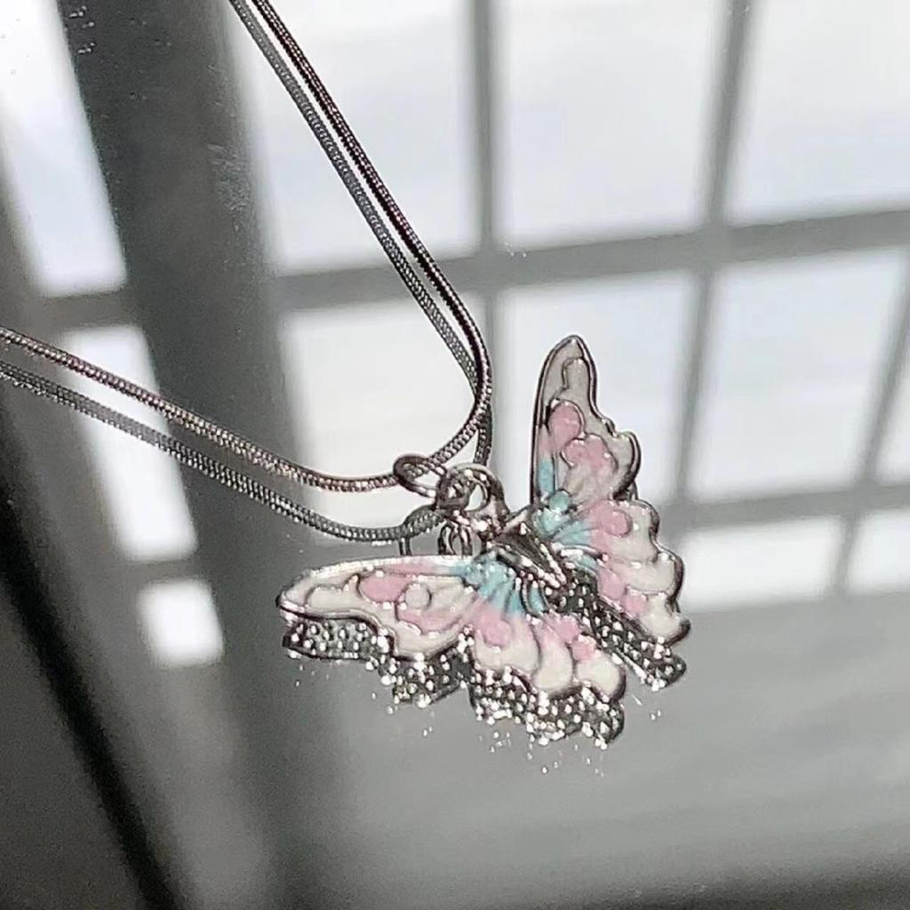 Collane con ciondolo a forma di fiore, stella, farfalla, dolci e cool, alla moda coreana per donna, vintage eleganti, catene a serpente, gioielli Y2K