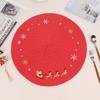 Christmas Decorat, European Minimalist, Woven Decorative Mat, Circular Insulation Mat, Table Mat, Home Living Room Hotel Dining Mat, Western Food Mat