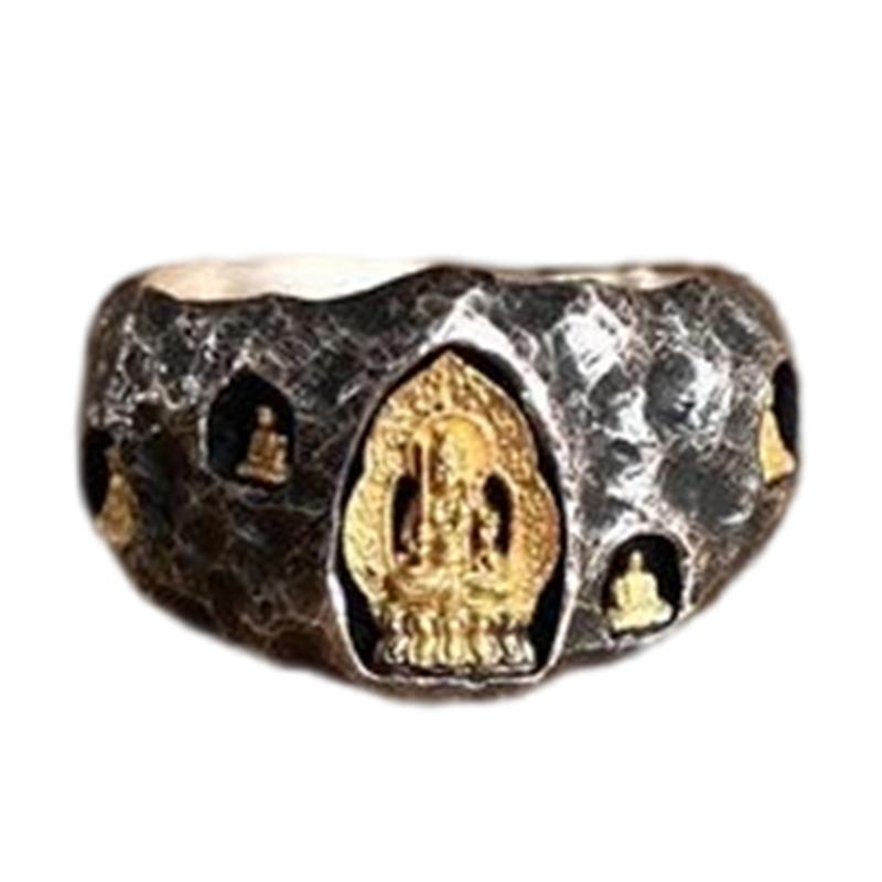 Vintage Statement Rings Unique Couple Rings Finger Rings Alloy Texture Suitable for Fashion Women and Gift Giving 1