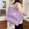 Foldable Travel Bag with Wet/Dry Separation, Quilted Design, Large Capacity, Multiple Compartments, Zipper Closure